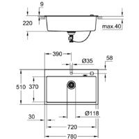 Grohe K700 80-C 78/51 1.0 31652AP0 (черный гранит) Image #2