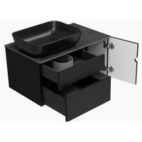 Misty Тумба под умывальник Роял 80 П-Роя-01080-021П2Я (подвесная, черный) Image #6