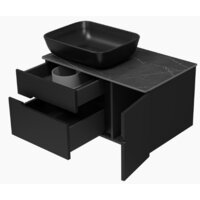 Misty Тумба под умывальник Роял 80 П-Роя-01080-021П2Я (подвесная, черный) Image #4