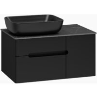 Misty Тумба под умывальник Роял 80 П-Роя-01080-021П2Я (подвесная, черный) Image #5