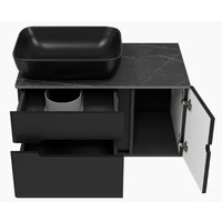 Misty Тумба под умывальник Роял 80 П-Роя-01080-021П2Я (подвесная, черный) Image #3