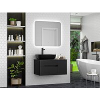 Misty Тумба под умывальник Роял 80 П-Роя-01080-021П2Я (подвесная, черный) Image #7