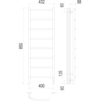 TERMINUS Классик П8 400x850 нп электро (хром) Image #3