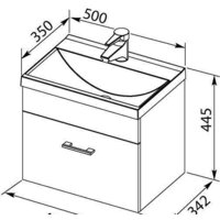 Aquanet Тумба с умывальником Нота 50 287705 Image #7