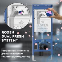 Унитаз подвесной Roxen Cube Bidet One Rimless 6 в 1 StounFix Dual Fresh 583046 (кнопка: черный матовый) - Превью изображения №11 — Интернет-магазин Your Sale