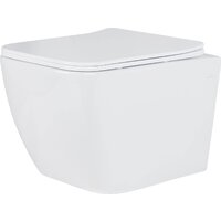 Унитаз подвесной Roxen Cube Bidet One Rimless 6 в 1 StounFix Dual Fresh 583046 (кнопка: черный матовый) - Превью изображения №5 — Интернет-магазин Your Sale