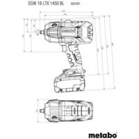 Metabo SSW 18 LTX 1450 BL 602401850 (без АКБ) Image #2