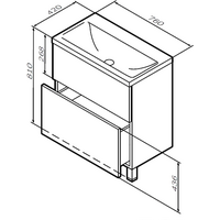 AM.PM Тумба под умывальник Gem 75 M90FSX07522WG32 (2 ящика, белый) Image #9
