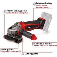 Einhell TE-AG 18/125-2 Li-Solo 4431168 (без АКБ) Image #4