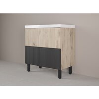 Style Line Тумба под умывальник Стокгольм ВЛДСП 80 2 ящика (напольная) Image #3