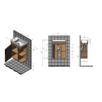  Briz Тумба подвесная Берн 45 с умывальником Фостер - Превью изображения №8 — Интернет-магазин Your Sale