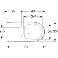 Унитаз подвесной Geberit Selnova Comfort 501.046.00.7 - Превью изображения №3 — Интернет-магазин Your Sale