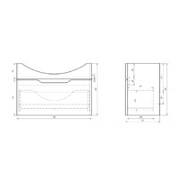 Dreja Тумба под умывальник Laguna 75 [99.0102] Image #5