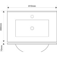 ЗОВ Тумба с умывальником Дион 80 D80LWP0M9003MKV5-OL80 (белый матовый) Image #6
