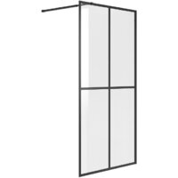 Niagara NG-686-90BLACK 90x195 (черный матовый/прозрачное стекло)