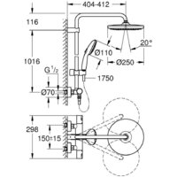 Душевая система  Grohe Vitalio Start 26677001 - Превью изображения №6 — Интернет-магазин Your Sale