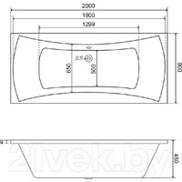 Ванна Lauter Belgravia 200x90 21110200 (с ножками) - Превью изображения №14 — Интернет-магазин Your Sale