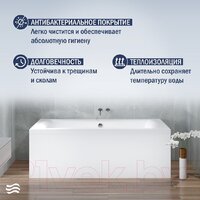 Ванна Lauter Belgravia 200x90 21110200 (с ножками) - Превью изображения №5 — Интернет-магазин Your Sale