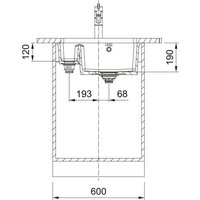 Кухонная мойка Franke KubusX KXK 160-37-12 126.0738.301 (черный) - Превью изображения №3 — Интернет-магазин Your Sale