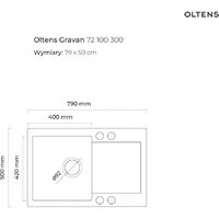 Кухонная мойка Oltens Gravan 72100300 - Превью изображения №2 — Интернет-магазин Your Sale