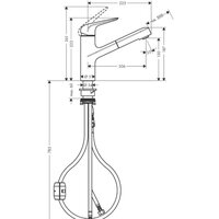 Смеситель Hansgrohe M427-H150 71814800 - Превью изображения №3 — Интернет-магазин Your Sale