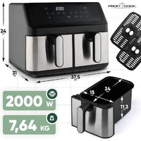 Аэрогриль (аэрофритюрница) ProfiCook PC-FR1296H-Inox - Превью изображения №4 — Интернет-магазин Your Sale