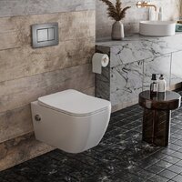 Roxen Cube Bidet One Rimless 6 в 1 StounFix Dual Fresh 623444 (оружейная сталь/металл) Image #11