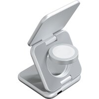 Беспроводное зарядное Magssory Fold Pro 3 в 1 WCH063 (серебристый) - Превью изображения №6 — Интернет-магазин Your Sale