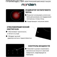 Варочная панель Norden VTRC 1 4G BLG - Превью изображения №2 — Интернет-магазин Your Sale