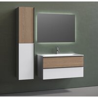 Sancos Тумба под умывальник Delta DL100W (дуб светлый/графит) Image #4