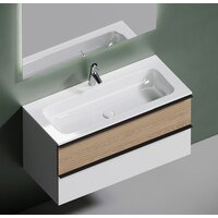 Sancos Тумба под умывальник Delta DL100W (дуб светлый/графит) Image #2