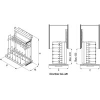 Starax S-2881-C (левое крепление, хром) Image #3