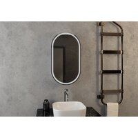 Континент Шкаф с зеркалом Elmage Black Led 45x80 Image #7