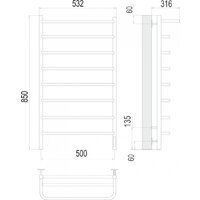 TERMINUS Полка П8 500x850 (хром) Image #7
