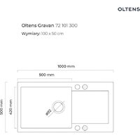 Кухонная мойка Oltens Gravan 72101300 - Превью изображения №2 — Интернет-магазин Your Sale