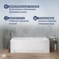 Lauter Amelia 140 21204040 (с каркасом и сифоном 21Y31000 хром) Image #6