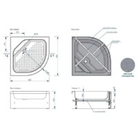 Душевой поддон Метакам Classic V 80x80 АПS_013320 (закругленный) - Превью изображения №4 — Интернет-магазин Your Sale