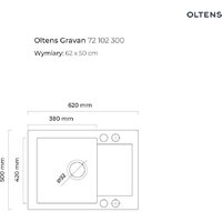 Кухонная мойка Oltens Gravan 72102300 - Превью изображения №2 — Интернет-магазин Your Sale