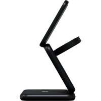 Беспроводное зарядное Magssory Fold Pro 3 в 1 WCH063 (черный) - Превью изображения №4 — Интернет-магазин Your Sale