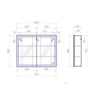 Vigo Шкаф с зеркалом Geometry 1000 - Превью изображения №4 — Интернет-магазин Your Sale
