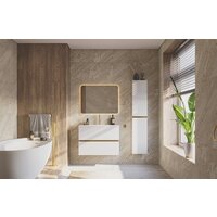 ЗОВ Тумба под умывальник Лира 80 L80MW0MWGVG (белый глянец) Image #3