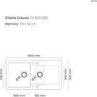 Кухонная мойка Oltens Gravan 72300300 - Превью изображения №2 — Интернет-магазин Your Sale