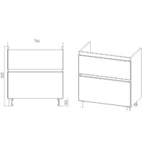 Viant Тумба под умывальник Марсель Como 80 VMAL80CO-T2Y Image #4