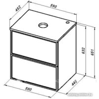 Aquanet Тумба под умывальник Арт 60 313254 Image #19