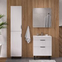 Volna Тумба под умывальник Lotty 80.2Y Миранда (белый, напольная) Image #3