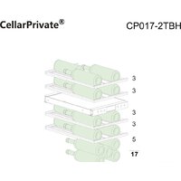 Винный шкаф Cellar Private CP017-2TBH со скрытой ручкой - Превью изображения №2 — Интернет-магазин Your Sale