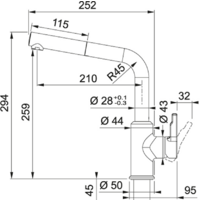 Franke Urban 115.0595.093 (миндаль) Image #2