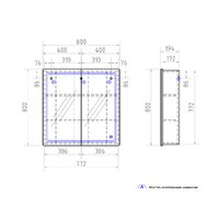 Vigo Шкаф с зеркалом Geometry 800 Image #4