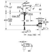 Смеситель Grohe Bauloop 22054001 - Превью изображения №5 — Интернет-магазин Your Sale