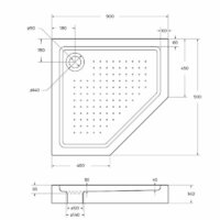 BelBagno TRAY-BB-P-90-15-W 90x90 Image #7